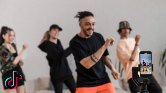 Dancers moving as they record TikTok video